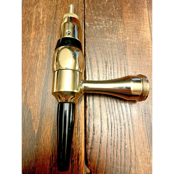 Micro Matic Stout Beer Faucet, Gold Plated Stainless Steel Long Shank - Picture 2 of 5